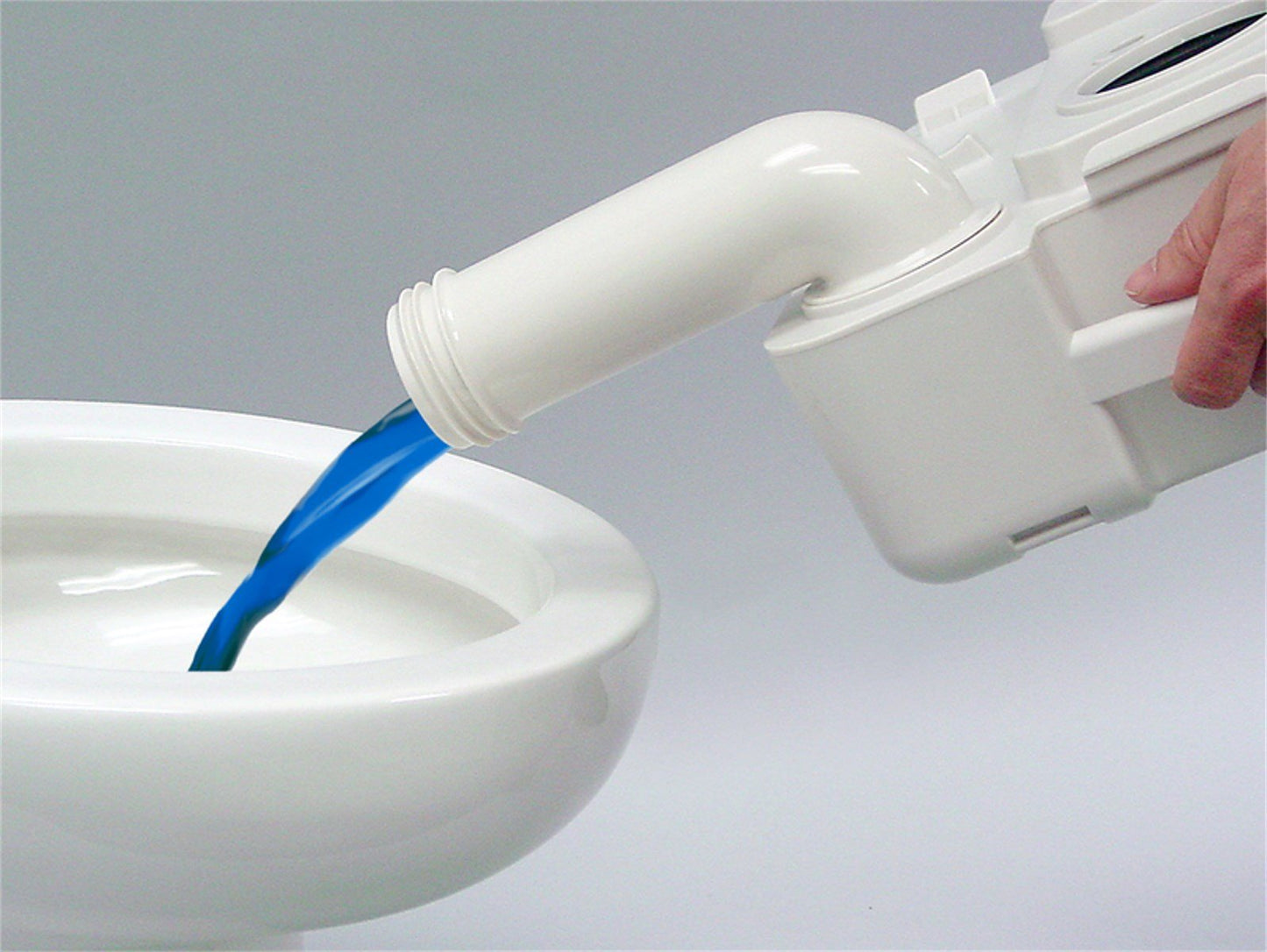 Dometic 301097406 Portable Toilet 2.6 Gallon w/Stainless Steel Hold-Down Brackets, Gray