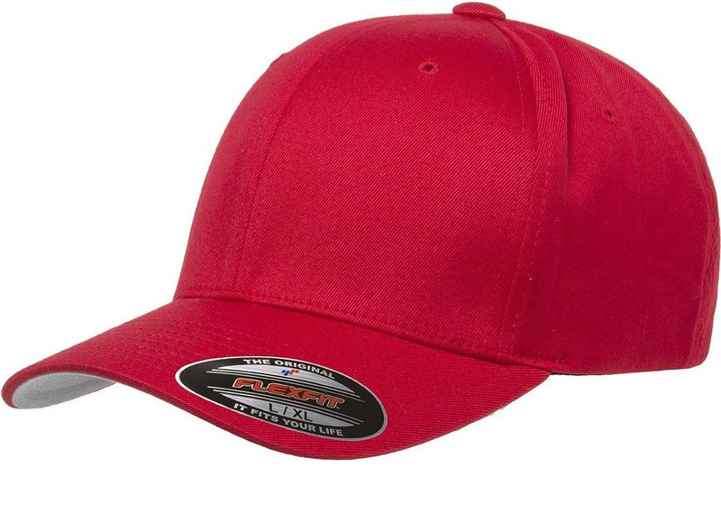 Flexfit Men's Athletic Baseball Fitted Cap Red XL-XXL-strctured fit