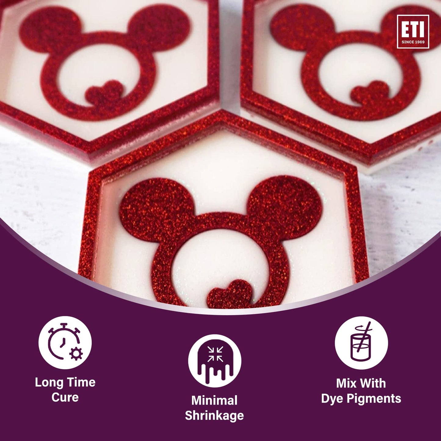 Environmental Technology EasyCast Crystal Clear Casting Epoxy Mix (2-Part Kit) For Coating of Small Arts & Crafts, Wood, Jewelry Making | Low Odor & Solvent Free | 8 oz Resin + 8oz Hardener (16 ounce)