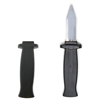 Skeleteen Disappearing Trick Knife - Retractable Fake Plastic Blade - Costume Prop or Prank Gag Toy for Halloween, April Fools - 7.5” Long with 3” Blade