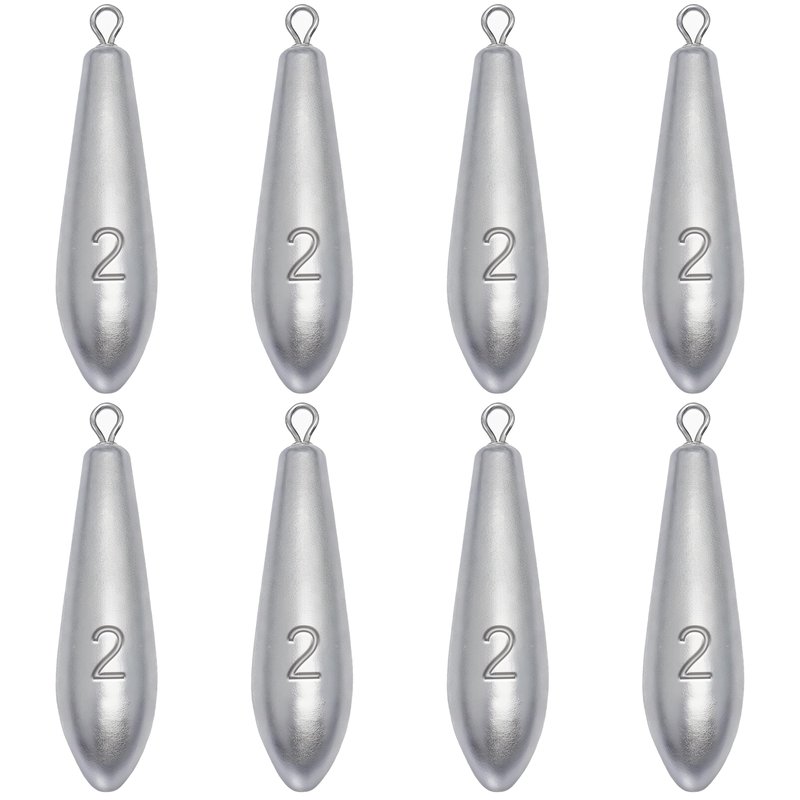 Drop Shot Fishing Weights Sinkers Teardrop Weights Bass Fishing Sinkers for Freshwater Saltwater Fishing Gear 1oz to 8oz