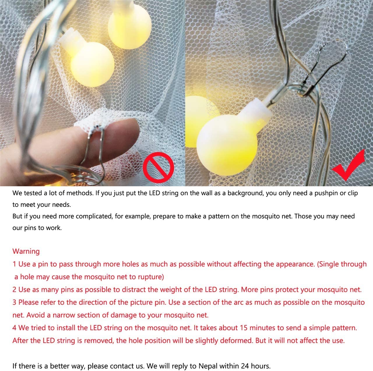 White Mosquito Net Bed Canopy, Bed Cover with 100 LED String Lights, Oversized Hanging Queen Bed Cover Bed Curtain Net for Infants, Kids, Girls or Adults, Double Bed