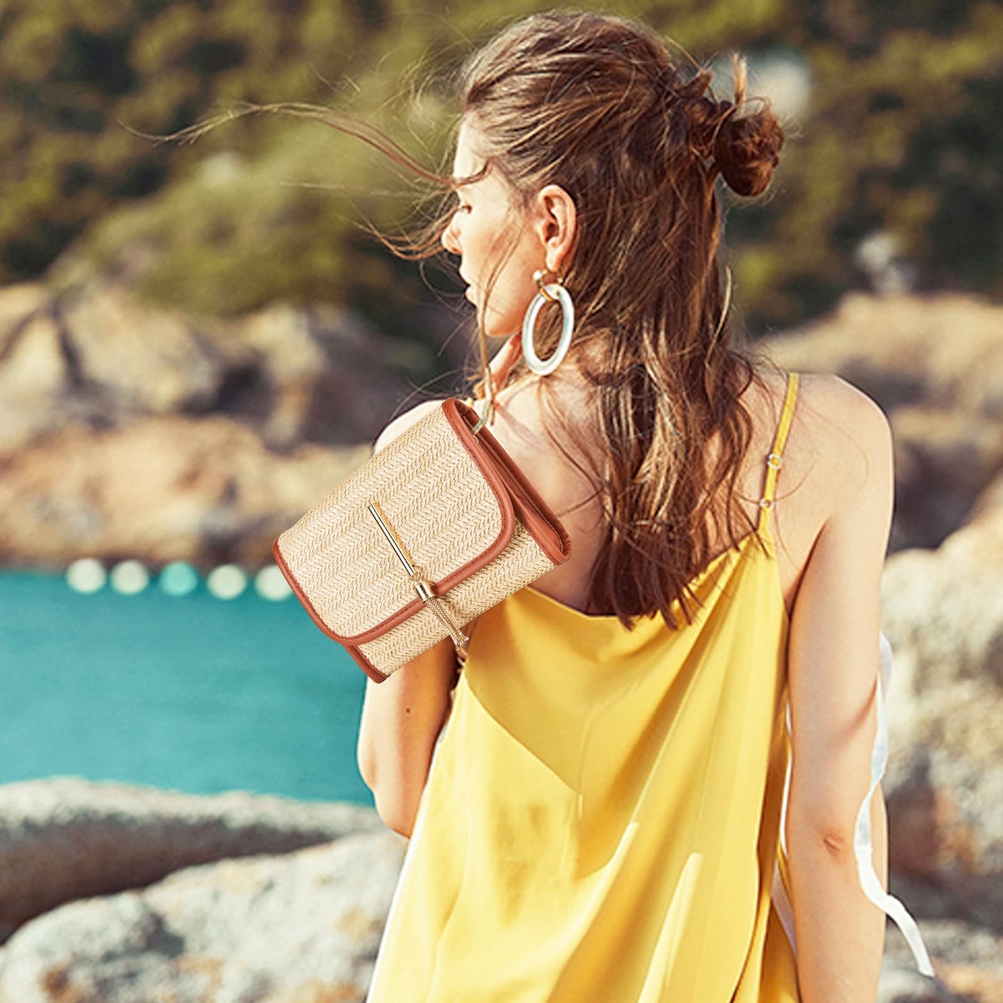 CHARMORE Tote Bags Leather Purses for Women Big Capacity Ladies Shoulder Handbags