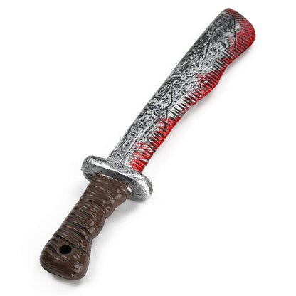 Skeleteen Bloody Machete Halloween Costume Prop - Fake Realistic Bleeding Knife Toy for Costumes and Cosplay