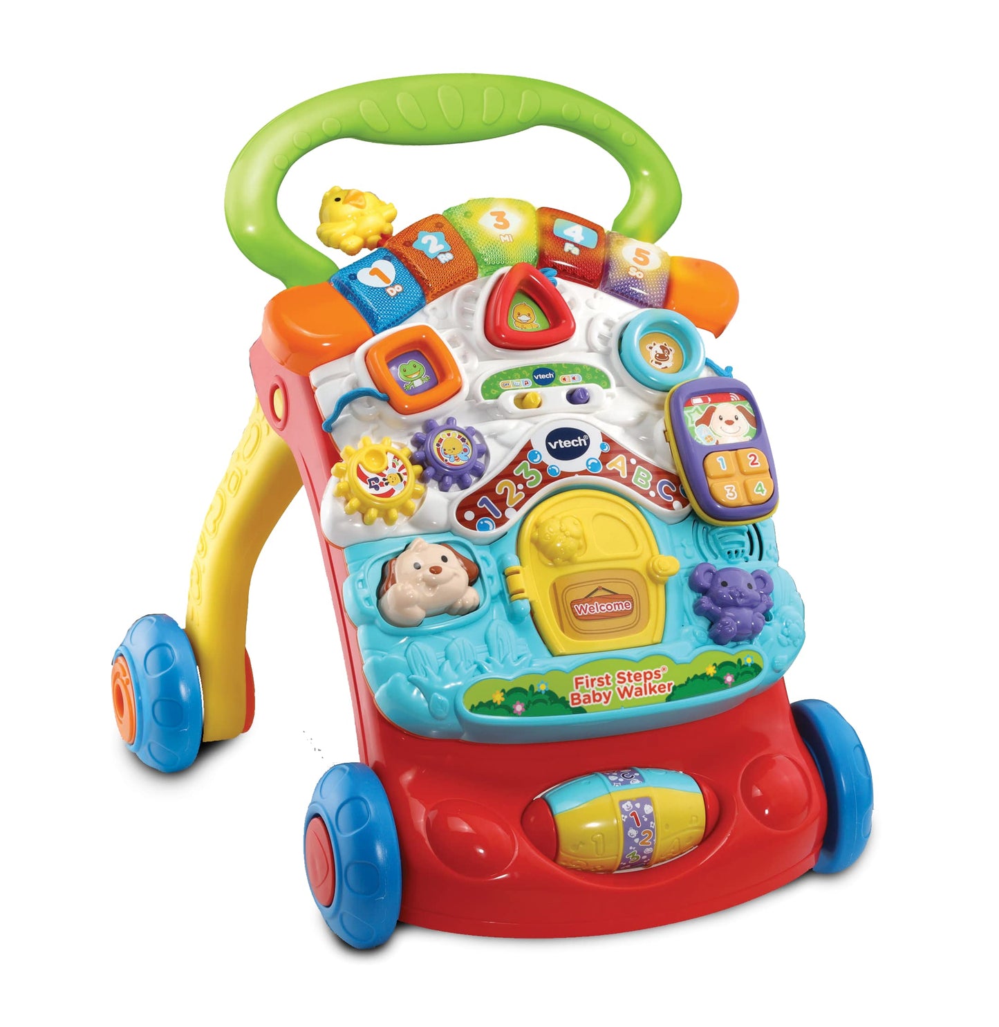 VTech First Steps Baby Walker | Push Along Walker Baby Toy with Shapes, Sounds, Music, Phrases, Pretend Play and More | Suitable for Babies from 6 Months, 1, 2 & 3 Year Olds, Boys & Girls