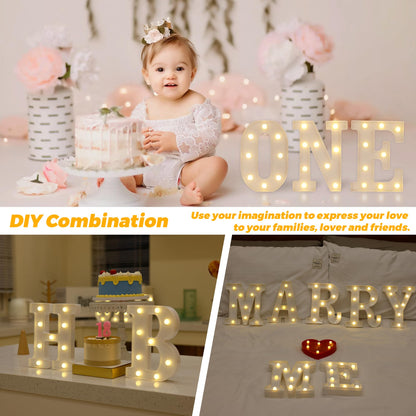 TRONSBOO LED Marquee Sign Light Up Letters, Alphabet Light Up Letters Sign, Battery Powered LED Letter Lights for Night Light, Wedding, Birthday, Party, Christmas or Home Decor (Red Heart)