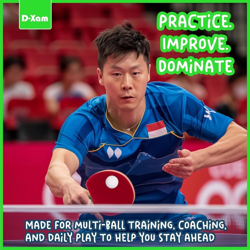 D-Xam 50 Pack White Ping Pong Balls 1 Star 40mm Official Size + Weight Professional ABS Table Tennis Ball for Training & Practice - Durable High Performance