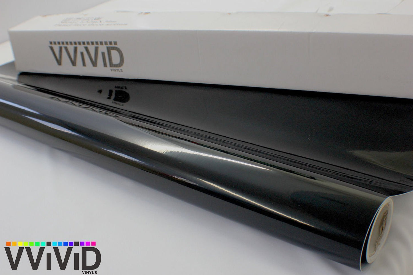 Black High Gloss Realistic Paint-Like Microfinish Vinyl Wrap Roll with VViViD XPO Air Release Technology (6ft x 5ft)