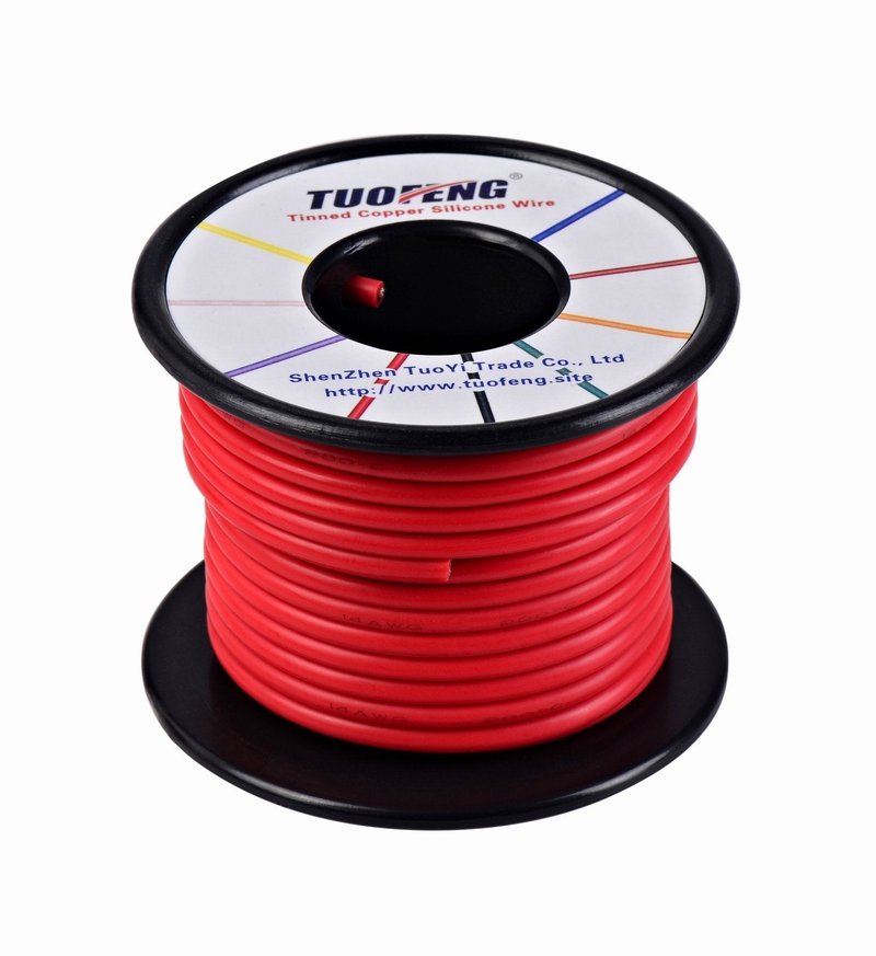 TUOFENG 14 AWG Wire, Soft and Flexible Silicone Insulated Wire 66 Feet [33 ft Black and 33 ft Red ] Stranded Wire High Temperature Resistance for RC Applications,Test Lead,Drones Battery
