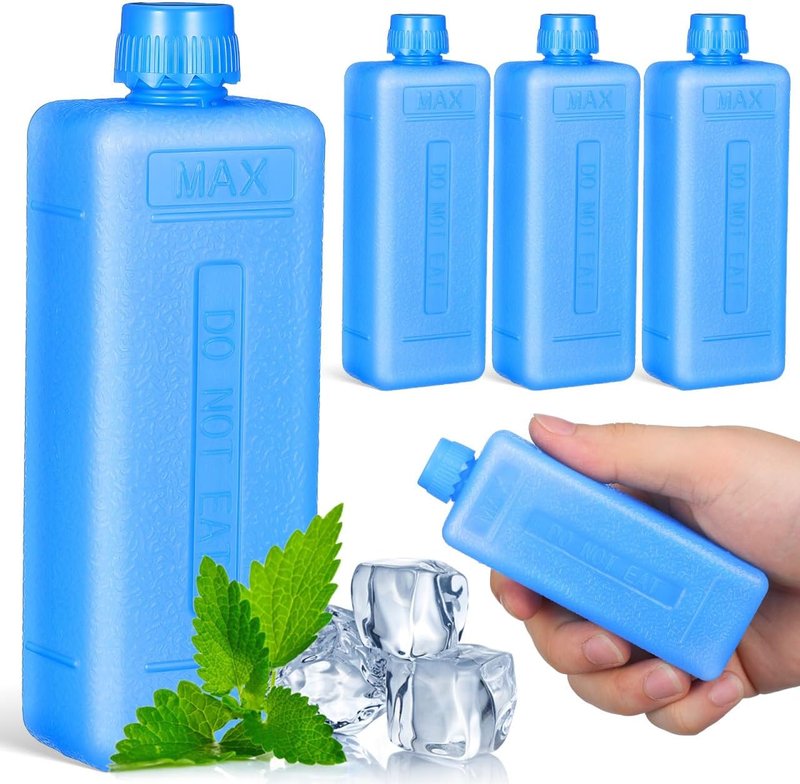 Reusable Ice Packs for Air Cooler Fan | Leak-Proof Ice Crystal Boxes - 4 Pcs for Lunch Boxes, Coolers & Breastmilk Storage