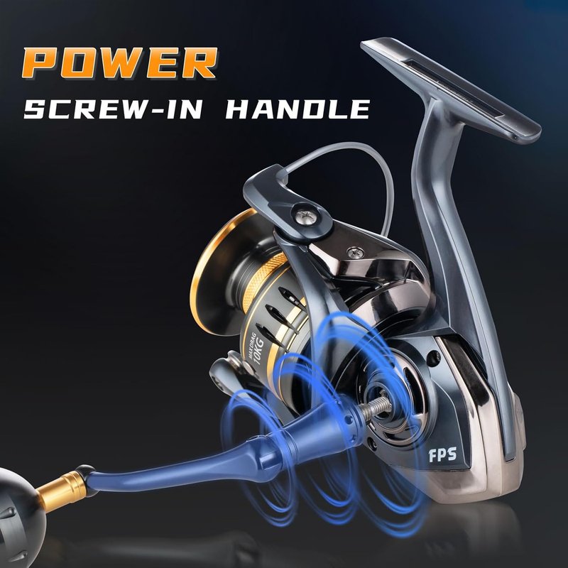 Saltwater Spinning Reel - 13+1BB Ultra Smooth Fishing Reel with Carbon Drag & CNC Aluminum Handle