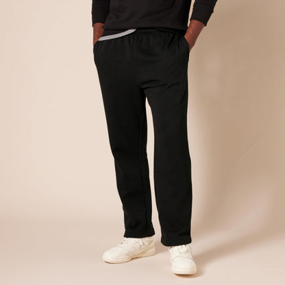 Amazon Essentials Men's Fleece Open Bottom Sweatpant (Available in Big and Tall), Black, M