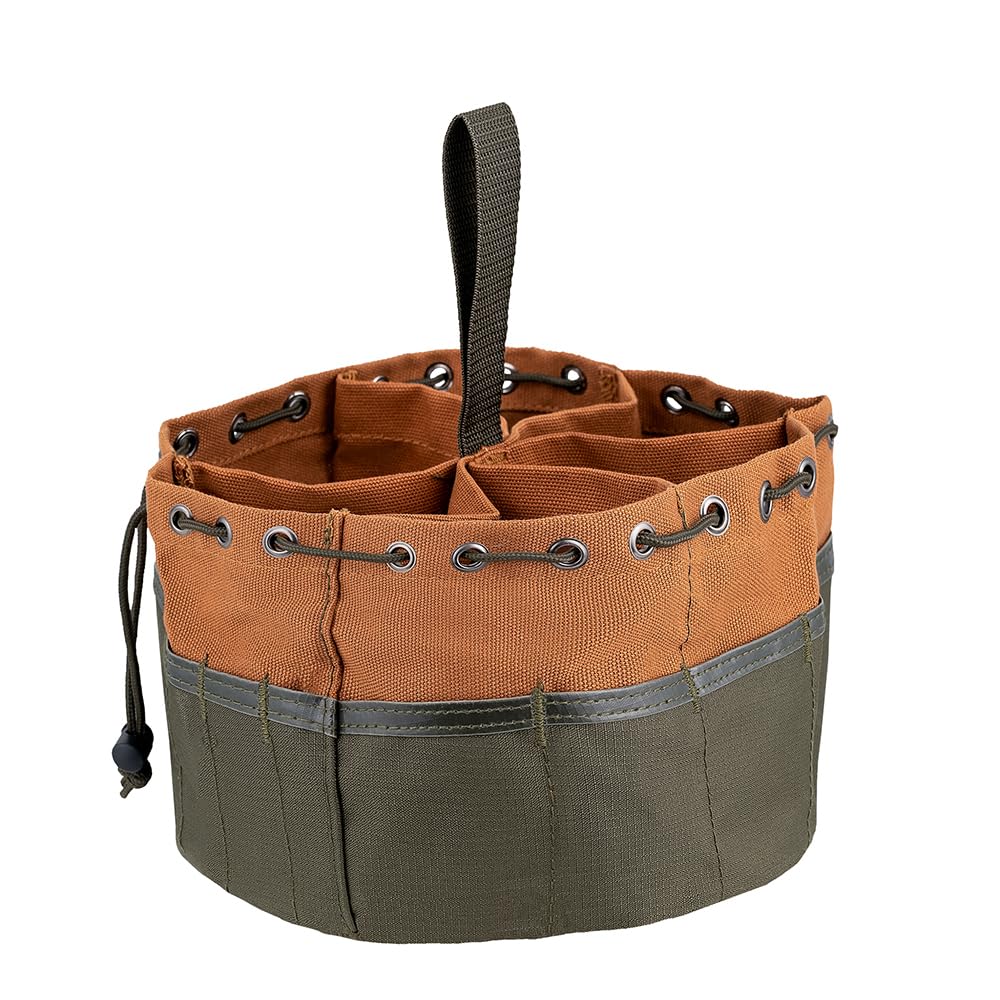 Bucket Boss 25001 Canvas Organizer Parachute Bag with 19 Pockets for Nails,Screws, and Bolts in Brown (Pack of 6)