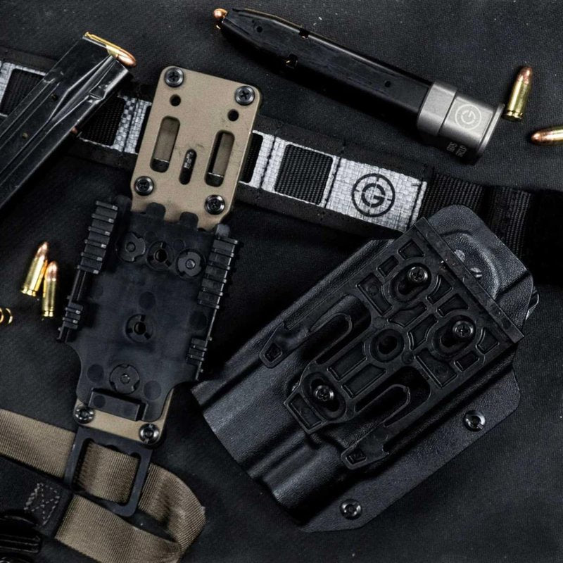 2 Pack QLS Kit, Quick Locking System Kit with Qls 19 and Qls22l for Quick Connect Drop Leg Holster Platform and Mid-Ride Universal Belt Loop Flex Adapte