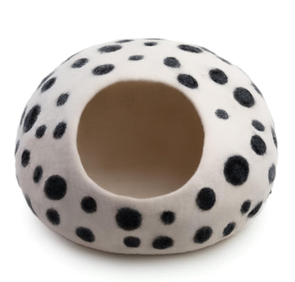 Luxurious Eco-Friendly Merino Wool Cat Cave Bed - Foldable Hideaway Pod for Indoor Cats - Premium Felt Kitten Beds - Covered Cat House for Ultimate Cozy Comfort by Woolygon