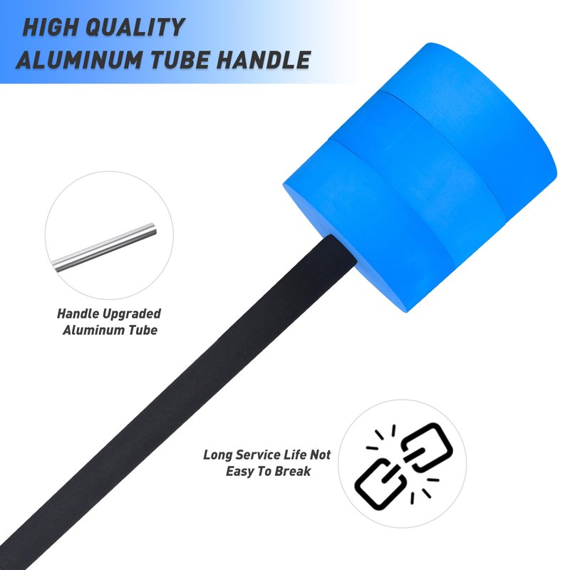 Hikeen Aquatic Exercise Dumbbells Water Dumbbell Pool Resistance Aquatic Fitness Barbells High-Density EVA Foam Pool Weights Dumbbells, for Water Aerobics Weight Loss (1 Blue Long barbell)