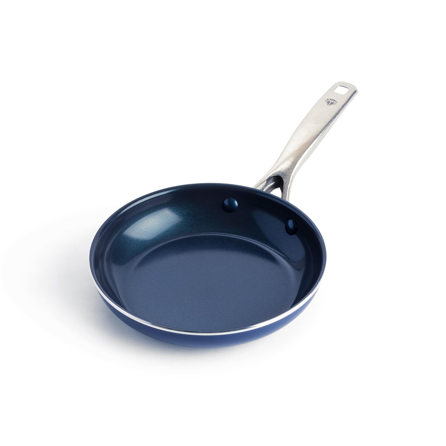 Blue Diamond 8" Nonstick Frying Pan Skillet, Diamond Infused PFAS & PTFE-Free Ceramic Pot, Dishwasher & Oven Safe, Stay Cool Handle, Durable Non Toxic Metal Utensil Safe, Egg & Omelet Pan, Blue