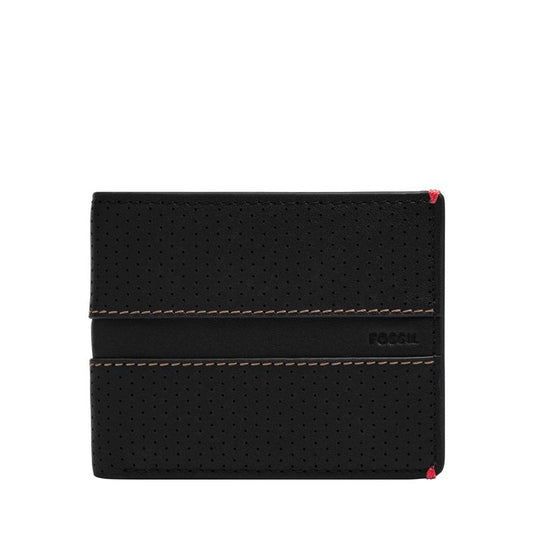 Fossil Men's Sport Tourer Leather Bifold Flip ID Wallet; Slim Wallet for Men, Black