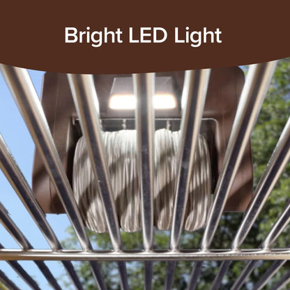 HorsePower Giddy Up Grill Cleaner AS-SEEN-ON-TV! – Cordless, Rechargeable BBQ Tool with 350 RPM Stainless Roller, LED Light – Patents Pending – From BulbHead, a Family-Owned American Brand