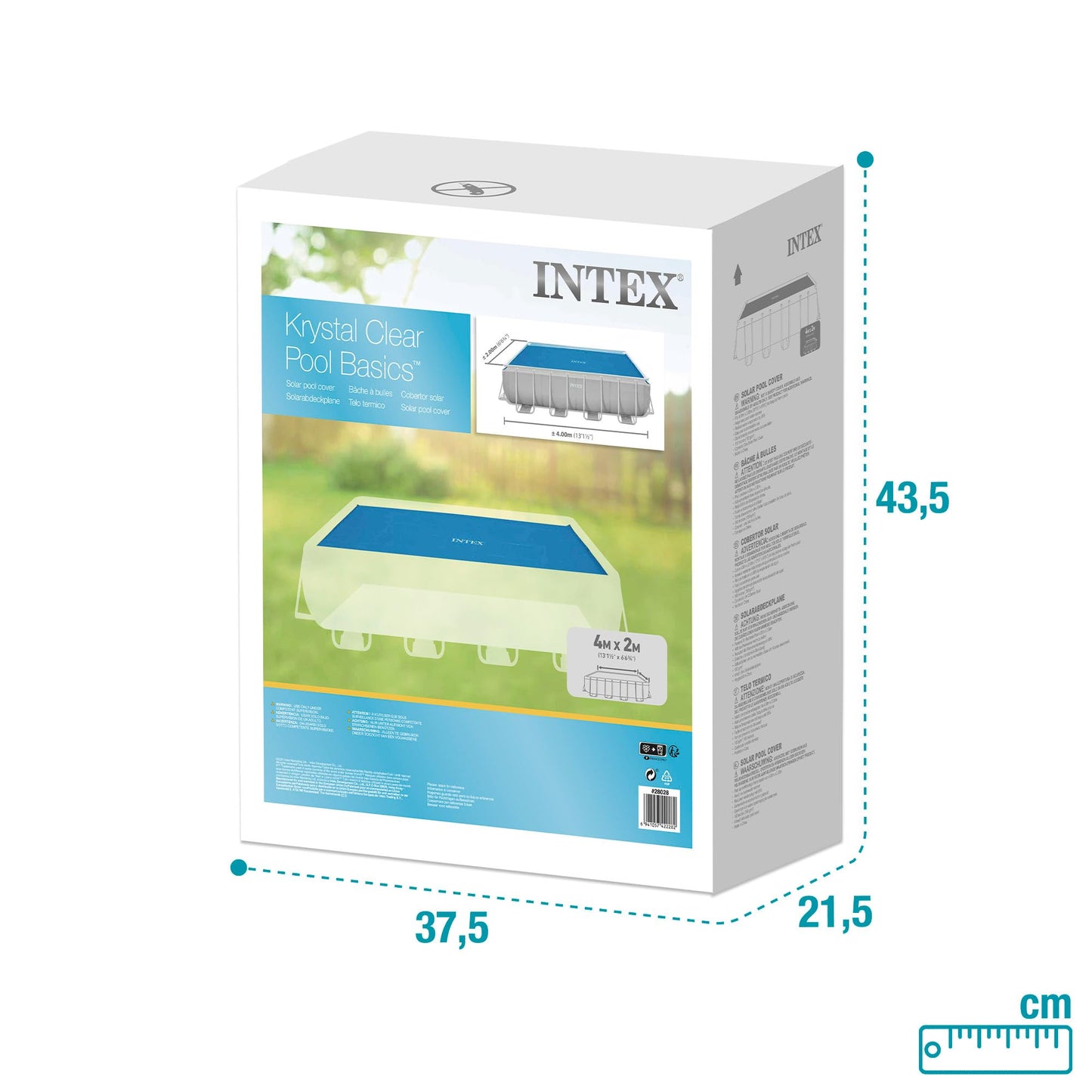 Intex Solar Cover for Ultra Frame Rectangular 400 x 200 cm Solar Tarpaulin Blue