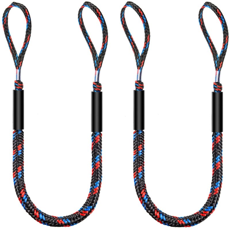 Botepon Bungee Dock Lines for Boats, Quick Connect No Knots, Shock Absorbing Mooring Lines, Boating Gifts for Men, Boat Accessories for Pontoon, Bass Boat, Jet Ski