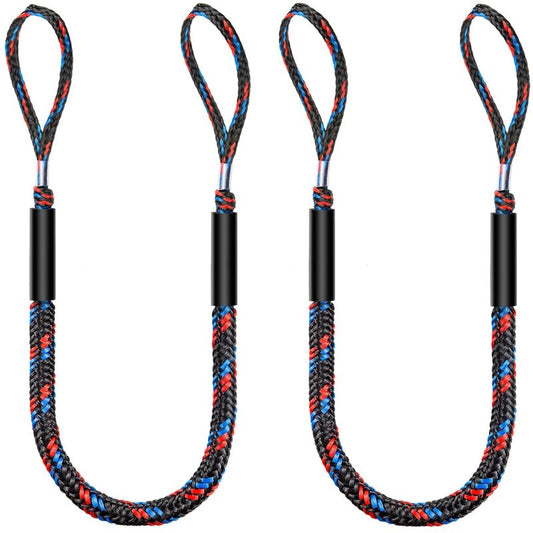 Botepon Bungee Dock Lines for Boats, Quick Connect No Knots, Shock Absorbing Mooring Lines, Boating Gifts for Men, Boat Accessories for Pontoon, Bass Boat, Jet Ski