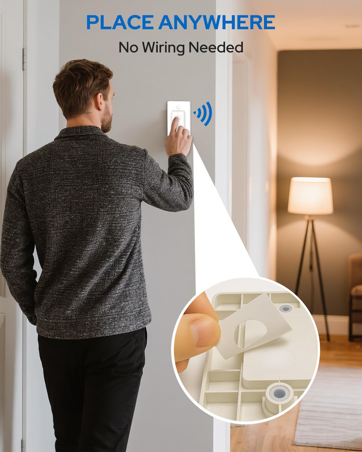 LoraTap 656ft Wireless Wall-Switch: Remote Control Outlet 3 Pack — Lights & Small Appliances — No Wiring —1 Remote for 3 Plugs