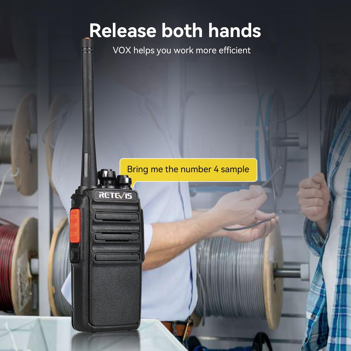 Retevis RT24 Walkie Talkies for Adults, Professional Two Way Radio, PMR446 Long Range License Free, 2 Way Radios Walkie Talkie with Earpieces for Commercial, School (Black,10 Pack)