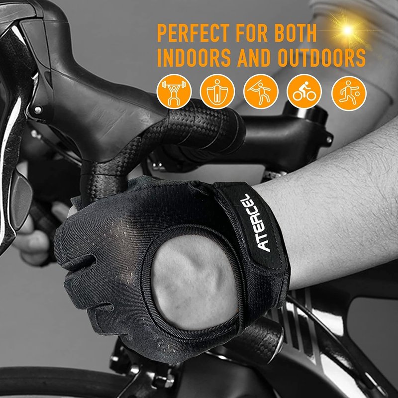 ATERCEL Weight Lifting Gloves Full Palm Protection, Workout Gloves for Gym, Cycling, Exercise, Breathable, Super Lightweight for Men and Women(Gray, L)