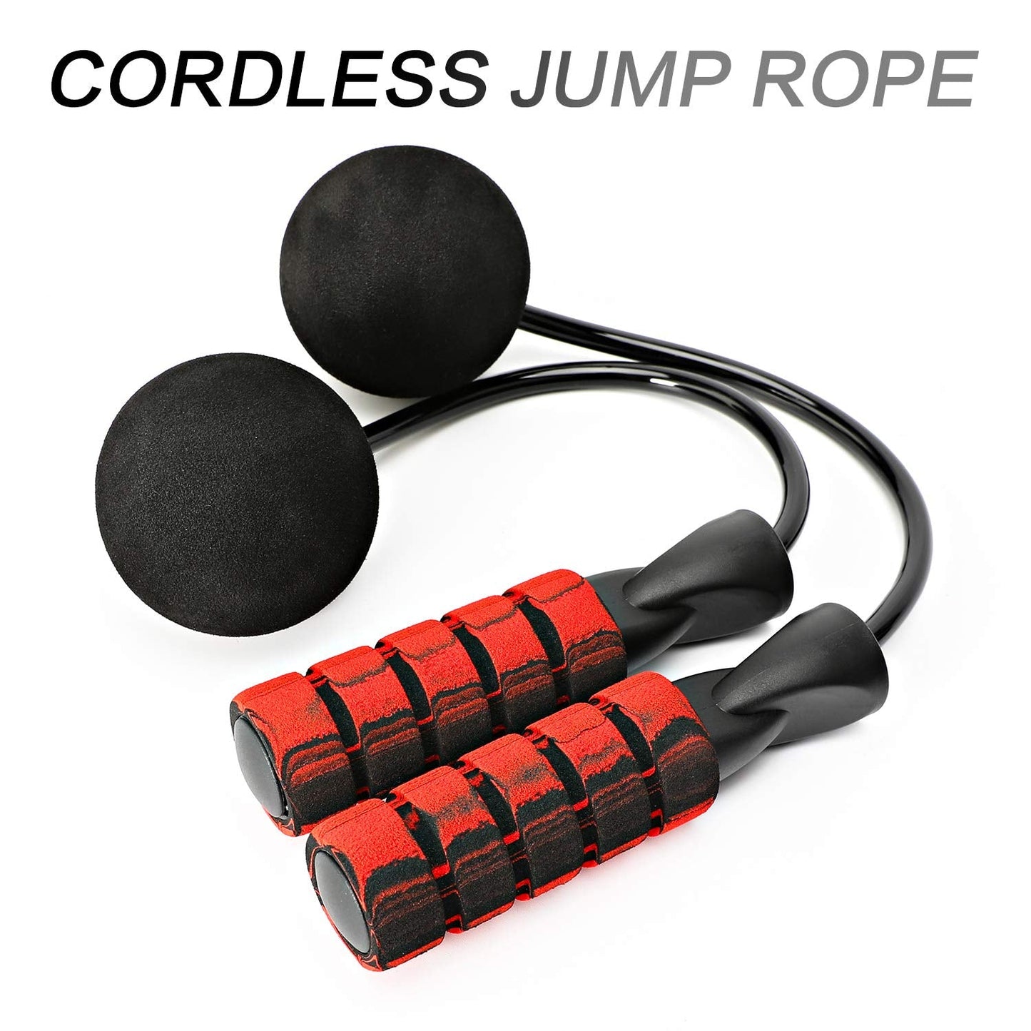 APLUGTEK Jump Rope, Training Ropeless Skipping Rope for Fitness, Adjustable Weighted Cordless Jump Rope for Men Women Kids