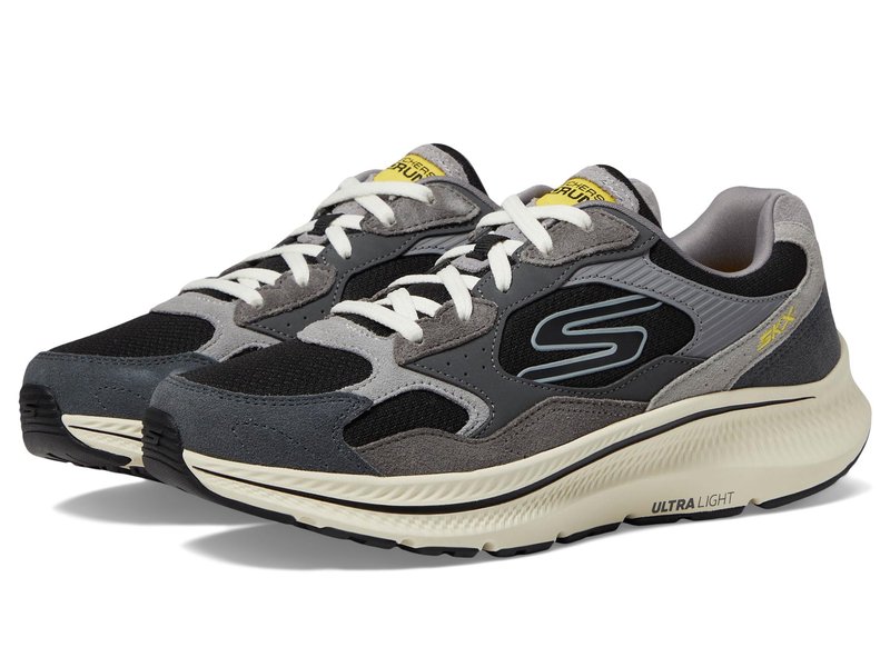 Skechers Performance Mens Go Run Consistent 2.0 - Retro Sneaker, Charcoal/Black,8.5