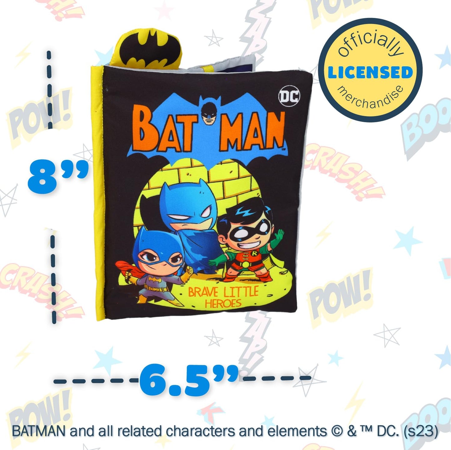 My First Comic Soft Book - Kids Preferred DC Comics The Batman Brave Little Heros Baby Crinkle Soft Sensory Book with Soft Fabric for Babies