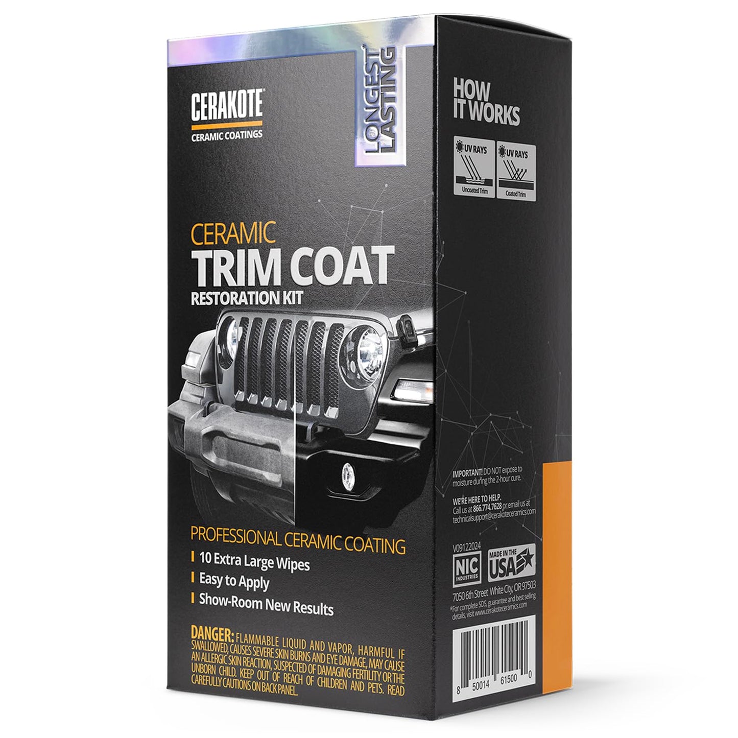 CERAKOTE® Ceramic Trim Coat Kit - Quick Plastic Trim Restorer - Ceramic Coating Guaranteed Restoration to Last Over 200 Washes – A Ceramic Coating, Not a Dressing