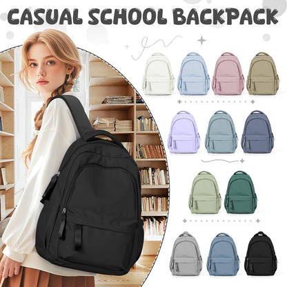 HYC00 Laptop Backpack for Women School Backpack Lightweight School Bags for Teen Girls Travel Work Rucksack Bag for Women College Bookbag 15.6 Inch Laptop Rucksack Casual Daypack Work Bag,Black
