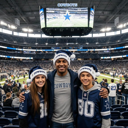 FOCO Colorblock Santa Hat – Limited Edition NFL-NFC East Dallas Cowboys Holiday Fan Gear – Officially Licensed to Show Your Team Spirit