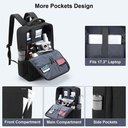 HOMIEE Laptop Travel Backpack 17.3 Inch,Business Laptop Bag Mens,Anti Theft Computer Backpack Rucksack Womens with Headphone Port Water-Resistant Daypack Gift for Work School Commuting