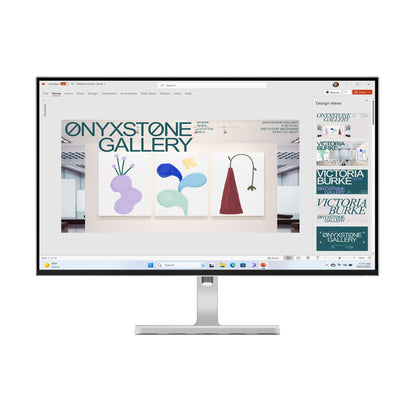 Lenovo L22e-40 Monitor, 21.45” FullHD Resolution, 250 nits Brightness, 75Hz Refresh Rate, AMD FreeSync, HDMI and VGA Ports, Tilt-Adjustable Stand, Natural Low Blue Light, Cloud Grey