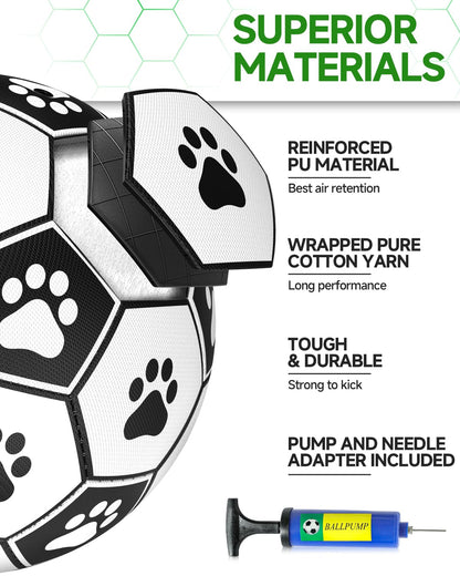 HETOO Interactive Dog Football Toys with Grab Tabs, Durable Dog Water Balls for Small Medium Breed, Indoor & Outdoor (6 Inch)