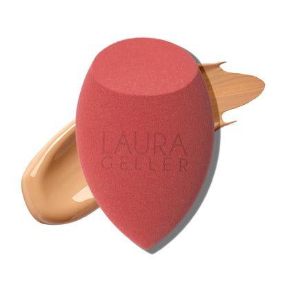 LAURA GELLER NEW YORK Retractable Black Kabuki Brush for Liquid, Cream and Powder Face Makeup With Aluminum Handle