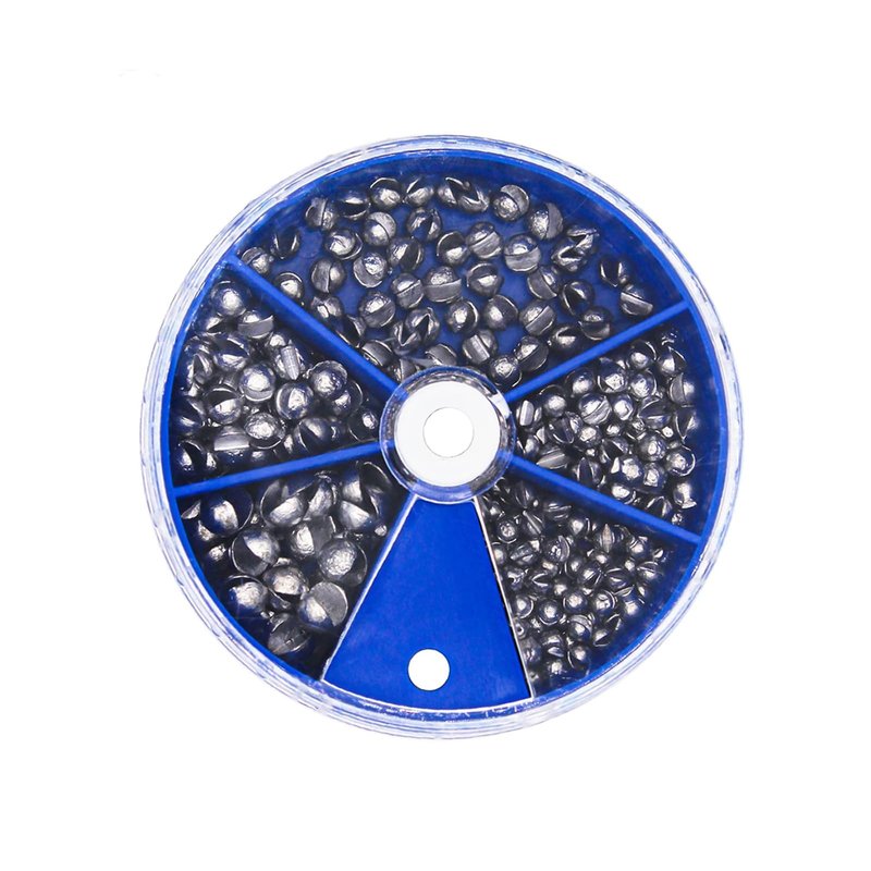 IFQKNUYL Fishing Weights Sinkers 230pcs/100pcs Weight Sinkers 5 Sizes Round Split Shot Sinker Removable Fishing Weights Sinkers (100, Big Size)