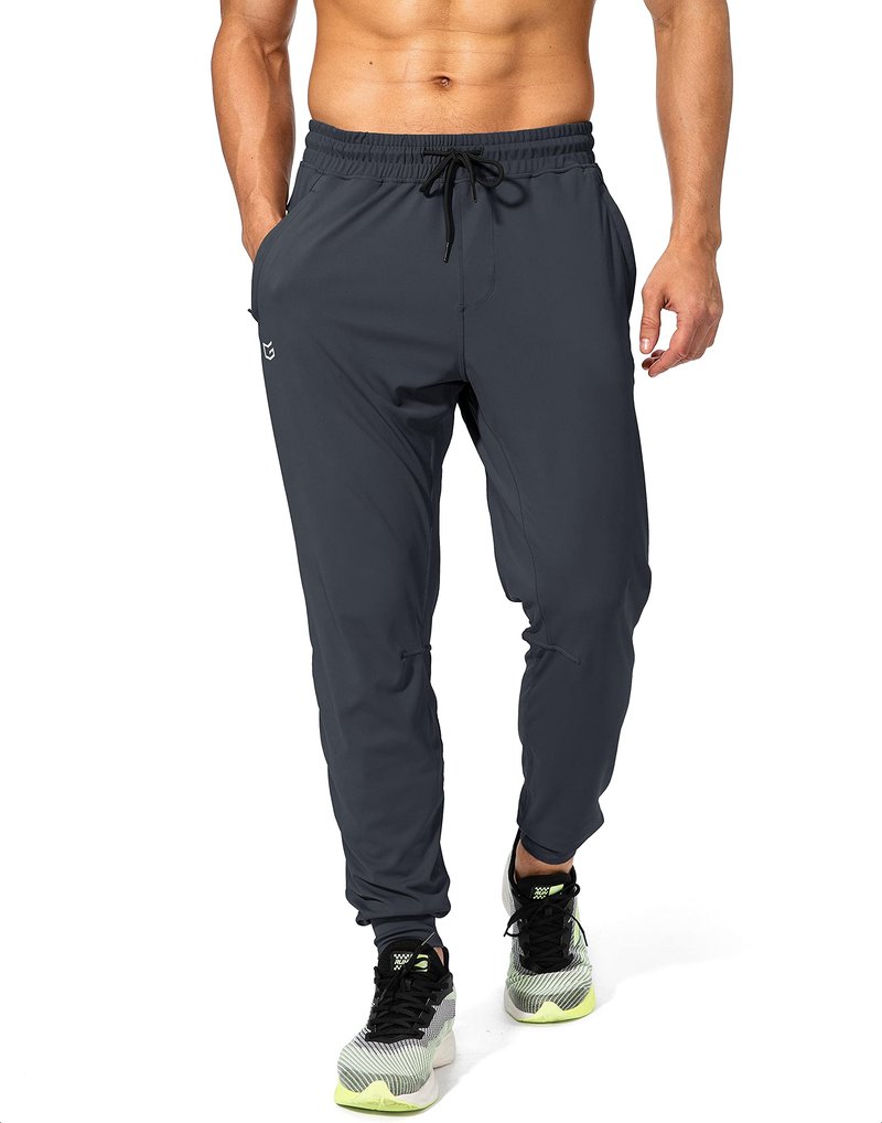 G Gradual Men's Sweatpants with Zipper Pockets Athletic Pants Traning Track Pants Joggers for Men Soccer, Running, Workout(Grey,M)