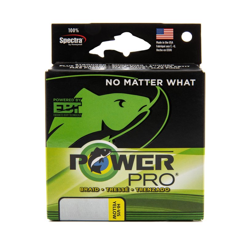 PowerPro POWER PRO Spectra Fiber Braided Fishing Line, Hi-Vis Yellow, 300YD/20LB