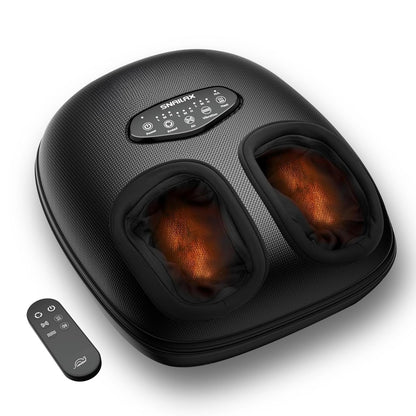 Snailax Shiatsu Foot Massager with Heat, Deep Kneading, Compression, Vibration, Electric Feet Massage Machine for Plantar Fasciitis,Neuropathy,Foot Warmer,Remote Control,Size 13,Gifts