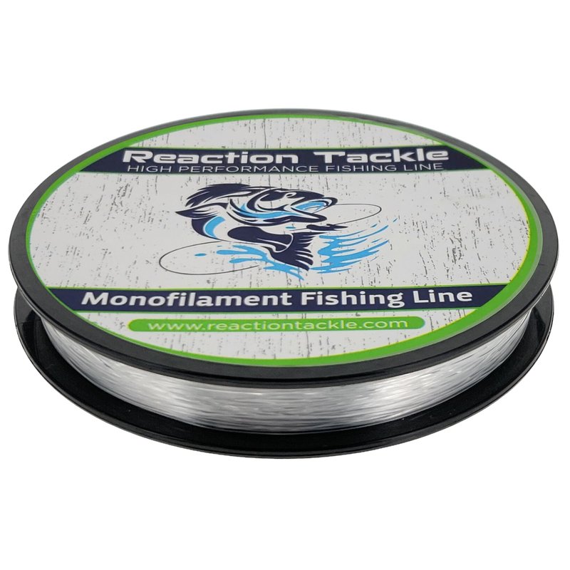 Reaction Tackle Monofilament Fishing Line - Premium Nylon Mono Line, Strong & Abrasion-Resistant, Low Memory for Smooth Long Casts - Freshwater & Saltwater - Clear | 30lb (350 Yards)