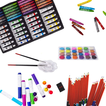 KINSPORY 139 PCS Art Set for Kids, Deluxe Painting Drawing Art Supplies Case Gift for Teens Boys Girls 4 5 6 7 8 9 10 11 12 (Pink)