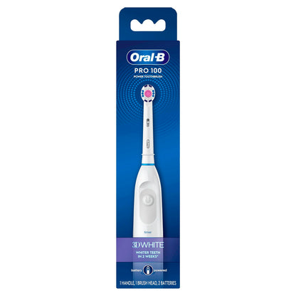 Oral-B Pro 100 Charcoal, Battery Powered Electric Toothbrush, Black