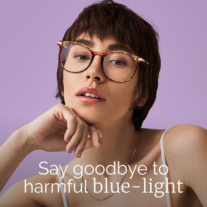 Gaoye Blue Light Blocking Glasses, Retro Round Eyewear Frame Anti Eyestrain Computer Glasses for Women Men (Tea Leopard/Transparent Lens)