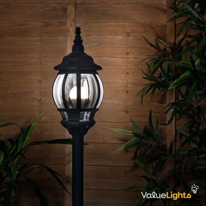 MiniSun | Modern Black Bollard Lamp Post Light | Post Lights, Home Décor & Improvement Essential