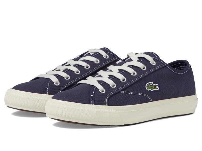 Lacoste Men's BACKCOURT Sneaker, NVY/Off WHT, 13