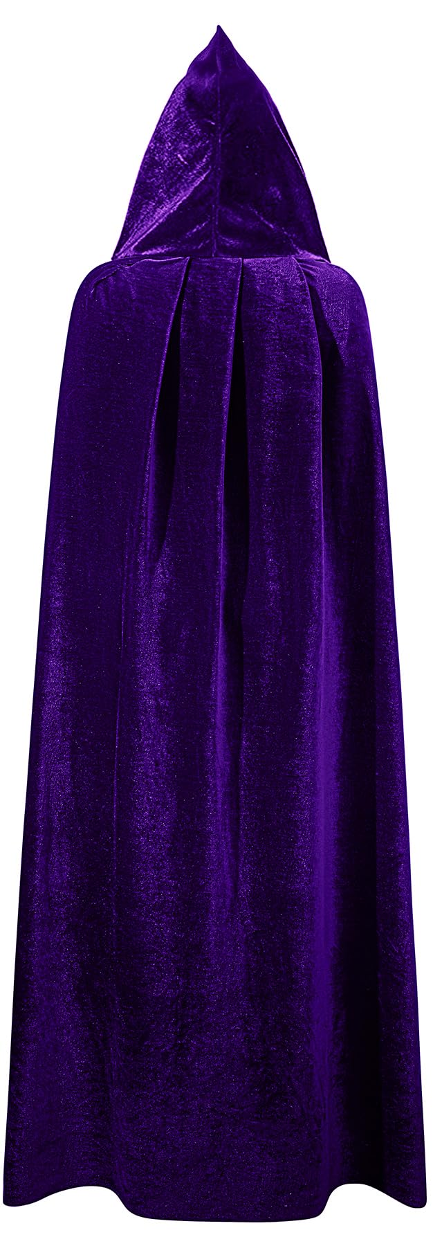 QUCH Hooded Cloak Unisex Cape Cloak with Hood for Men and Womens Witch Cloak Vampire Cape Halloween Christmas Costume Purple XL